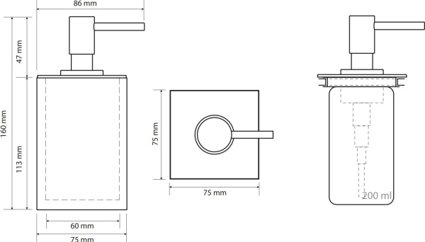 Дозатор для жидкого мыла Bemeta Gamma 145609310