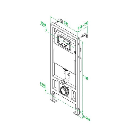 Инсталляция рамная IDDIS Neofix для подвесного унитаза NEO0000I32