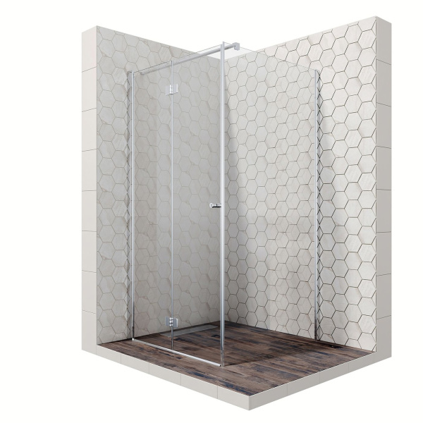 Душевой уголок Ambassador Diamond 12011105L-ST6, квадратный, линейный трап, 90х90