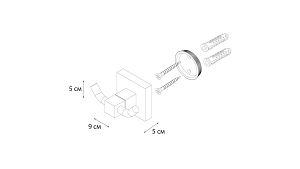 Крючок двойной Fixsen Metra FX-11105А