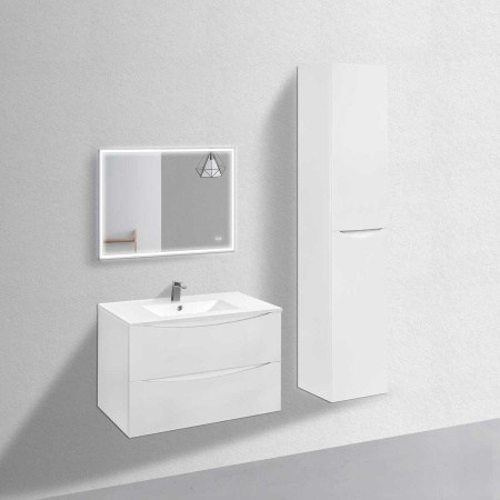 Тумба под раковину Vincea Mia 900 подвесная, 2 выкатных ящика soft close, G.White