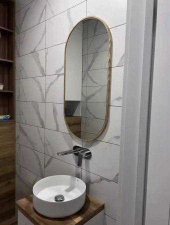 Зеркало EMZE Color Oval 45x90 (дуб)