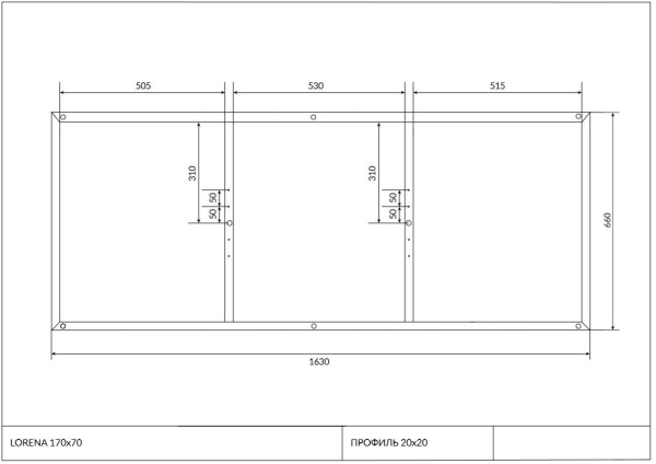 Рама для ванны Cersanit LORENA 170, K-RW-LORENA*170n