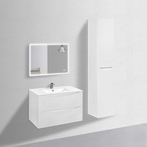 Тумба под раковину Vincea Mia 900 подвесная, 2 выкатных ящика soft close, G.White