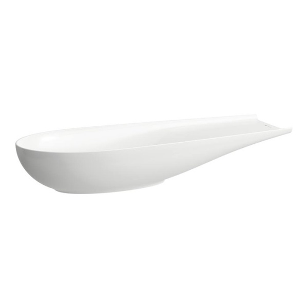 Накладная раковина Alessi One 100х38х17 см, с крышкой слива, с покрытием llc, l/r, санфарфор 8.1897.4.400.112.1