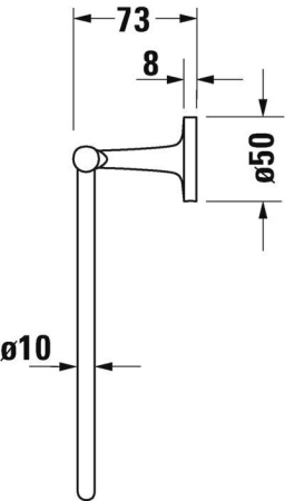 Полотенцедержатель Duravit Starck T кольцо 0099471000
