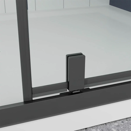 Душевая дверь Veconi Ottimo P20 GR, 1100x1900, графит брашинг, стекло прозрачное