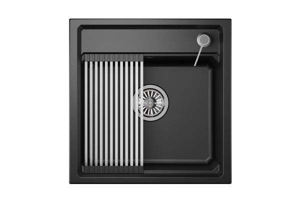 Мойка для кухни Granula Kitchen Space 5002 шварц, 50х51 см, квадратная