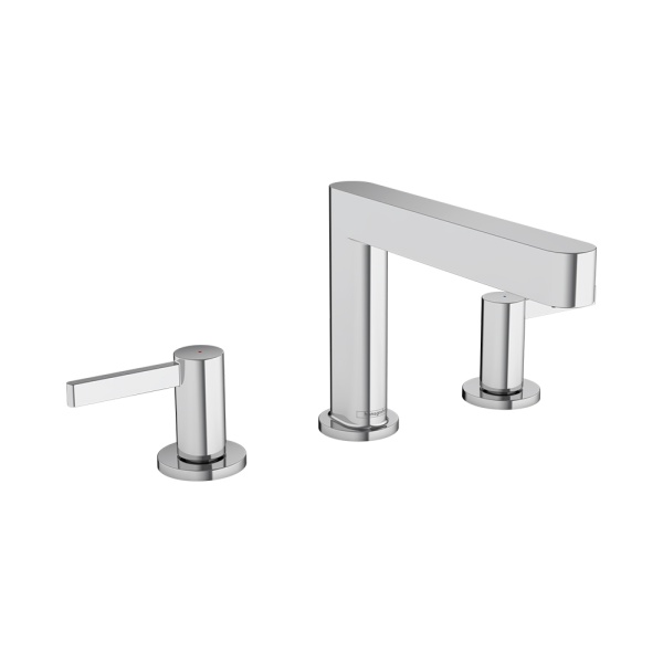 Hansgrohe Finoris Смеситель для раковины на 3 отверстия 110 со сливным клапаном Push-Open белый матовый 76033700