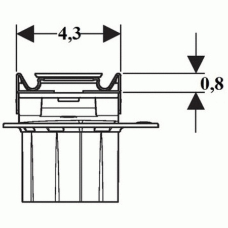 Накладная панель для лотка Geberit CleanLine 60 154.457.KS.1