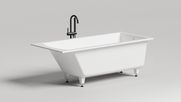 Ванна встраиваемая Salini CASCATA 170x70 покраска по RAL полностью, S-Sense, матовый 104413MF