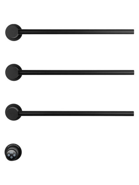 Полотенцесушитель электрический встраиваемый WONZON & WOGHAND, Черный матовый (WW-AL313-MB)