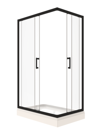 Душевое ограждение Triton pro Фикс-Блэк 120х90