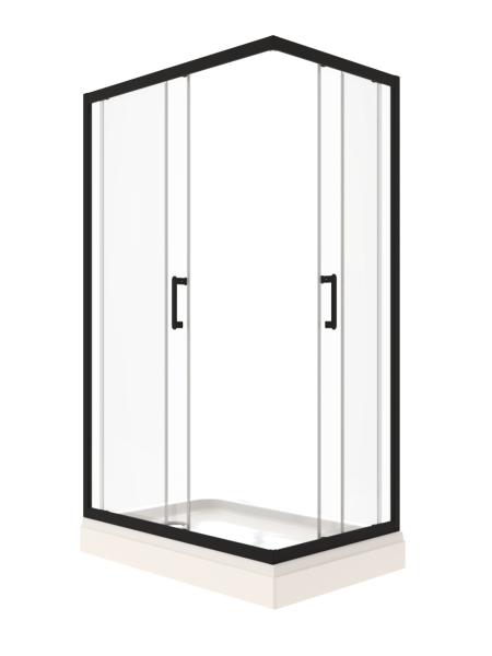 Душевое ограждение Triton pro Фикс-Блэк 120х90