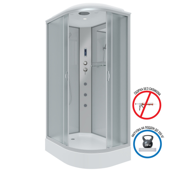 Душевая кабина Niagara Classic NG-3312-14LF 120х80х215, низкий поддон 13 см, стекло матовое