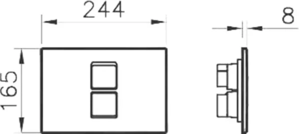 Кнопка смыва VitrA Twin 748-0101 белый глянец/хром