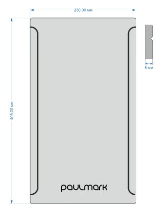 Разделочная доска PLATTE-405, HPL-пластик, Pl405-SD, дуб делано, 405х230мм, Paulmark
