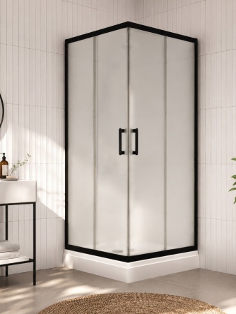 Душевое ограждение Triton pro Фикс-Блэк-Вельвет 80х80