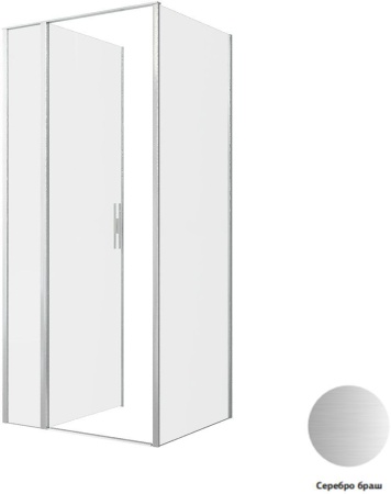 Душевой уголок Allen Brau Priority 90x80 3.31026.BA + 3.31041.BA серебро браш