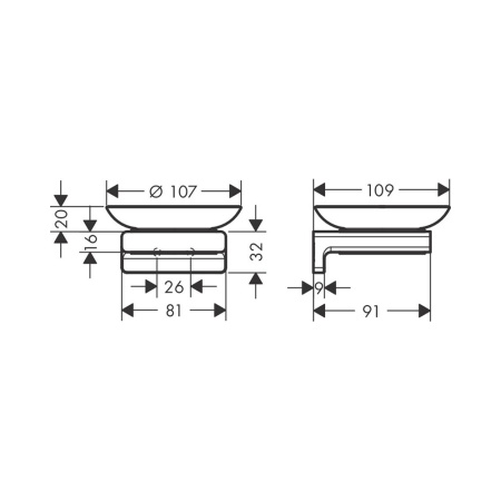 Hansgrohe AddStoris Мыльница черный матовый 41746670