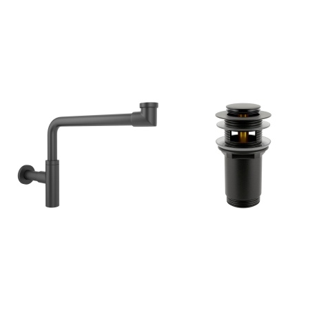 Комплект 3 в 1 Lavinia Boho Bathroom Sink 21520534: накладная фарфоровая раковина 60 см, металлический сифон, донный клапан