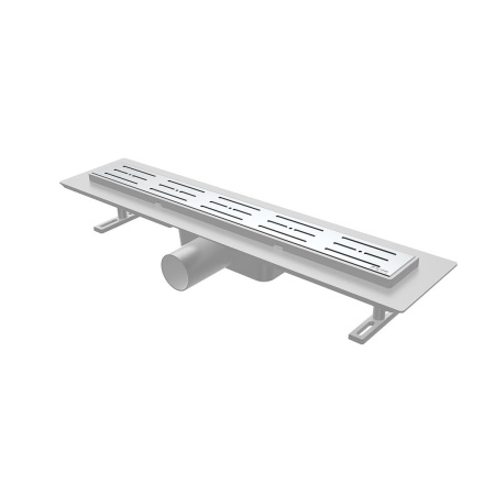 Душевой канал с решеткой из нержавеющей стали Nova Plastik 5202 прямоугольный, под керам плитку,70*500, боковой, Ø50