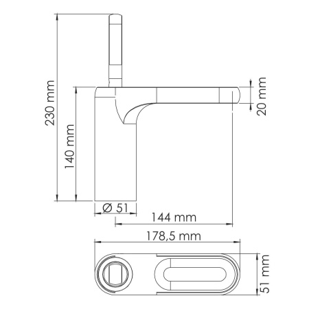 Смеситель для умывальника WasserKRAFT Kammel 1803
