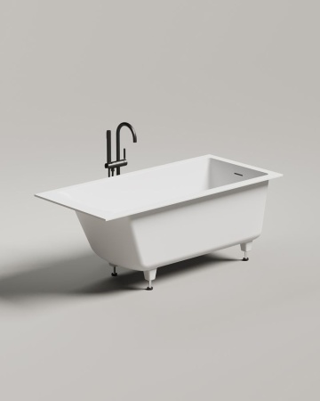 Ванна встраиваемая Salini CASCATA KIT 150x70, S-Sense, глянцевый белый 105012G