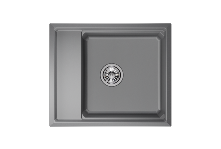 Мойка для кухни Granula Kitchen Space 6004 алюминиум, 60х51 см, прямоугольная