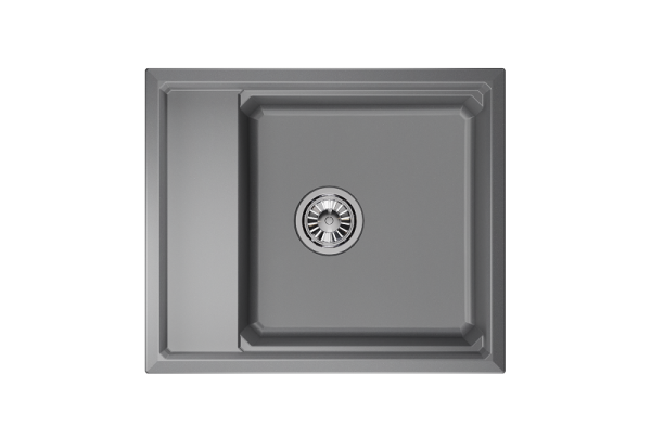 Мойка для кухни Granula Kitchen Space 6004 алюминиум, 60х51 см, прямоугольная