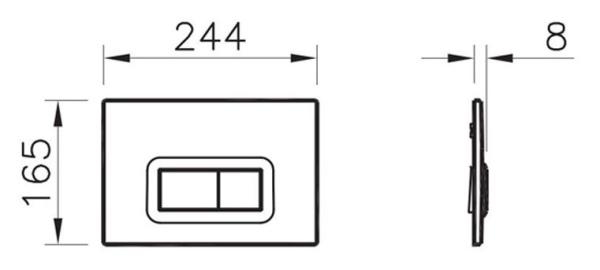 Кнопка смыва VitrA 740-0680 хром