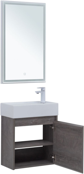 Мебель для ванной Aquanet Nova Lite 50 дуб рошелье (с дверецей)