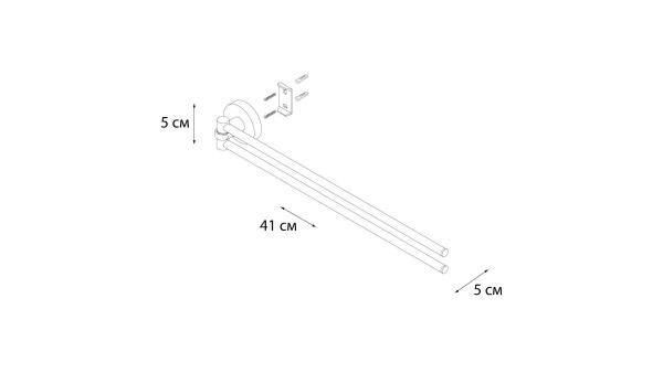 Полотенцедержатель рога 2-ой Fixsen Modern FX-51502А