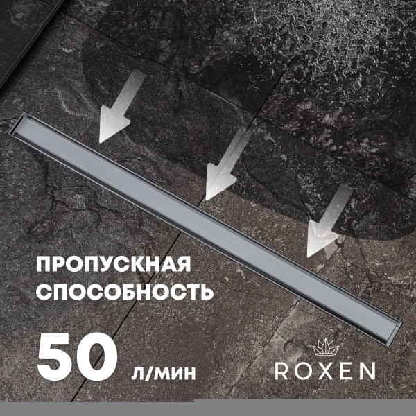 Душевой лоток ROXENBATH Supra Black 91050-100 (100 см)