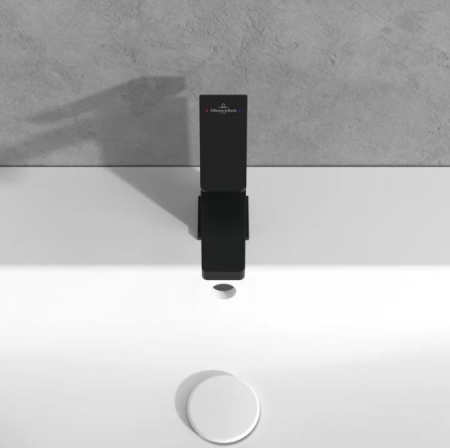 Смеситель Villeroy & Boch Architectura Square TVW125004000K5 для раковины, черный матовый TVW125004000K5