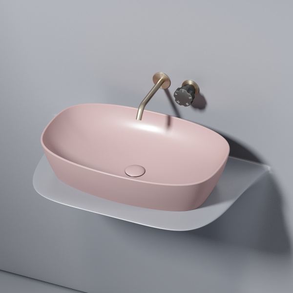 Умывальник Ceramicanova чаша накладная овальная (цвет Зеленый Матовый) Element 600x380x138мм