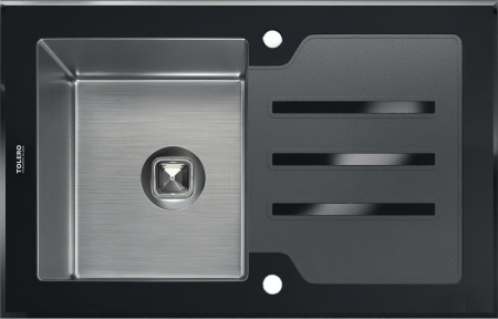 Кухонная мойка TOLERO Ceramic Glass TG-780 Чёрная
