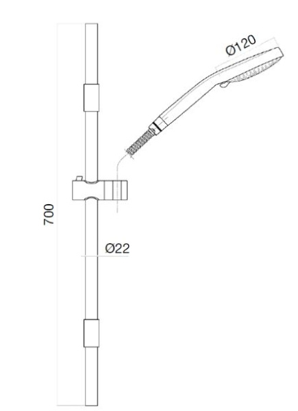 Душевая система Webert AC0589560, черный