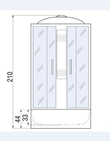 Душевая кабина River NARA 90/44 МТ, 90x90x210