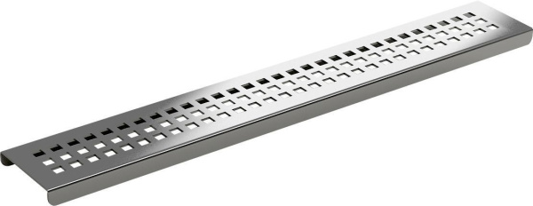 Пластиковый сливной канал PlastBrno Design 1 SZE1850 с сеткой из нержавеющей стали 1, L=855 мм, мокрый клапан