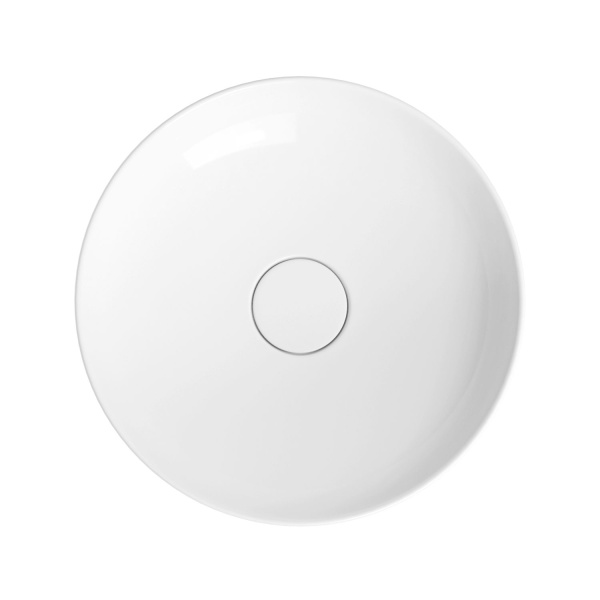 Раковина для ванной Wellsee Chalice Perfection 201001175 в наборе 3 в 1: круглая раковина белого глянцевого цвета, сифон, выпуск в цвете матовый белый