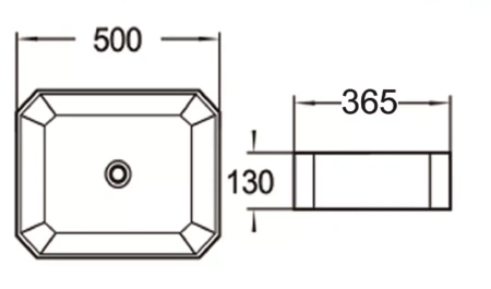 Раковина керамическая (накладная)  SantiLine SL-1013