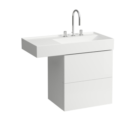 Подвесная раковина Kartell by laufen 90х46х12 см, отверстие для смесителя, без перелива, SaphirKeramik 8.1033.9.000.111.1