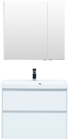 Тумба под раковину Aquanet Гласс 80 белый