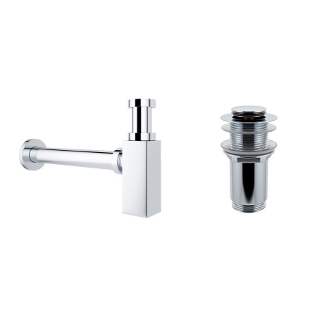 Комплект 3 в 1 Lavinia Boho Bathroom Sink 21520015: накладная фарфоровая раковина 54 см, металлический сифон, донный клапан