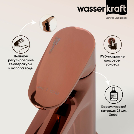 Смеситель для раковины Wasserkraft Asphe 7703