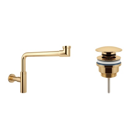 Комплект 3 в 1 Lavinia Boho Bathroom Sink 21520537: накладная фарфоровая раковина 60 см, металлический сифон, донный клапан