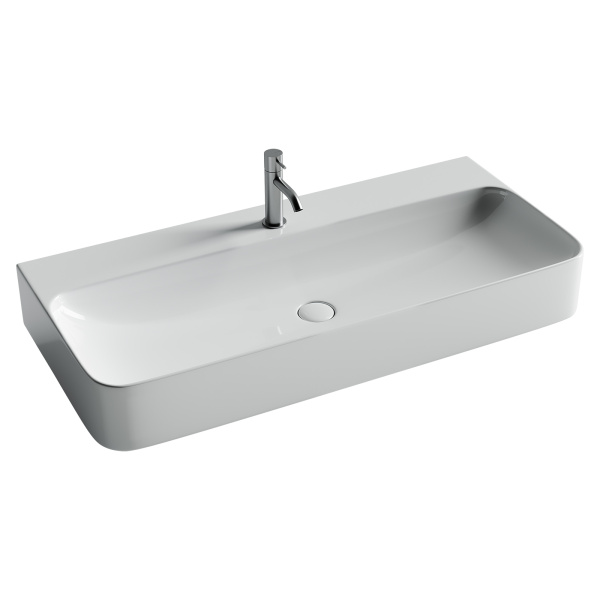 Умывальник Ceramicanova AURA с 1 отверстием для смесителя, без перелива 1000x470x135мм