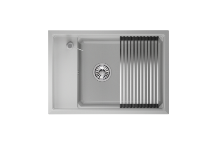 Мойка для кухни Granula Kitchen Space 7305 арктик, 73х51 см, прямоугольная