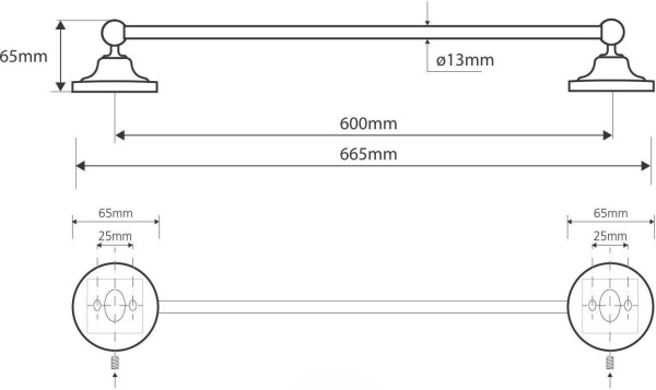 Держатель для полотенец Bemeta Retro 144304042 (67 см)